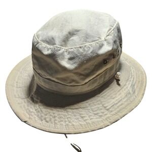 Vtg 80s LL Bean Bucket Hat Unisex Medium Khaki Boonie Fishing Hiking Canvas USA
